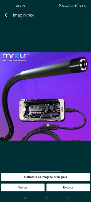 Camera Inspectie 2m, camera endoscop cu leduri Hd720p Waterproof TipC