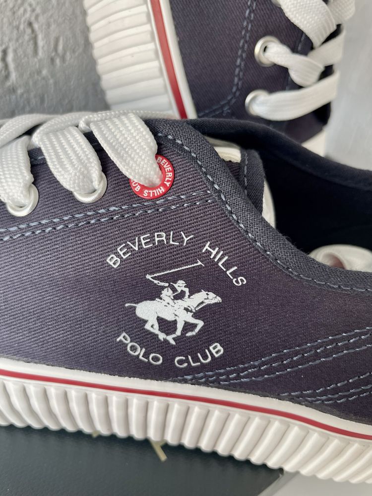 Papuci Beverly Hills Polo Club Coral Navy Blue Marime 39