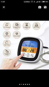 Термометр кухонный цифровой с щупом, пищевой, кулинарный, выносной