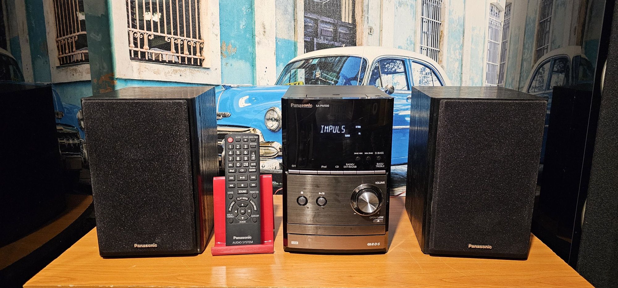 Sistem audio combina Panasonic SA-PM 500 - radio, cd, USB