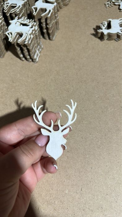 Елементи от бирен картон за коледа-10 бр