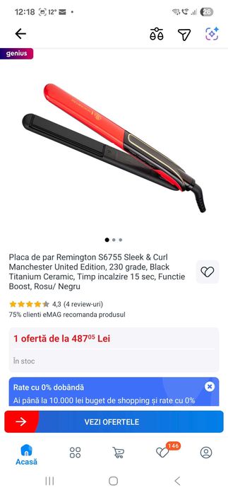 Placa de indreptat parul Regmington