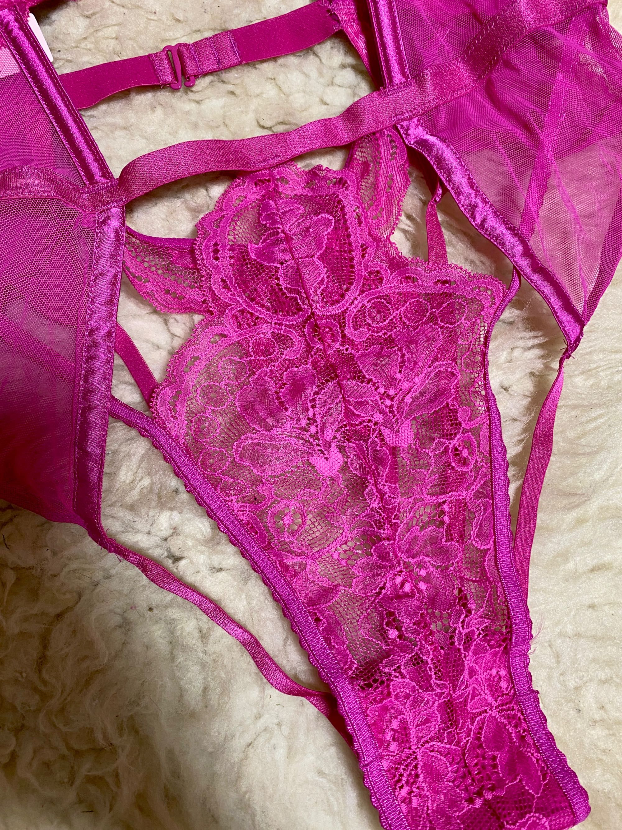 Секси дамско боди, малиново, push up Victorias secret