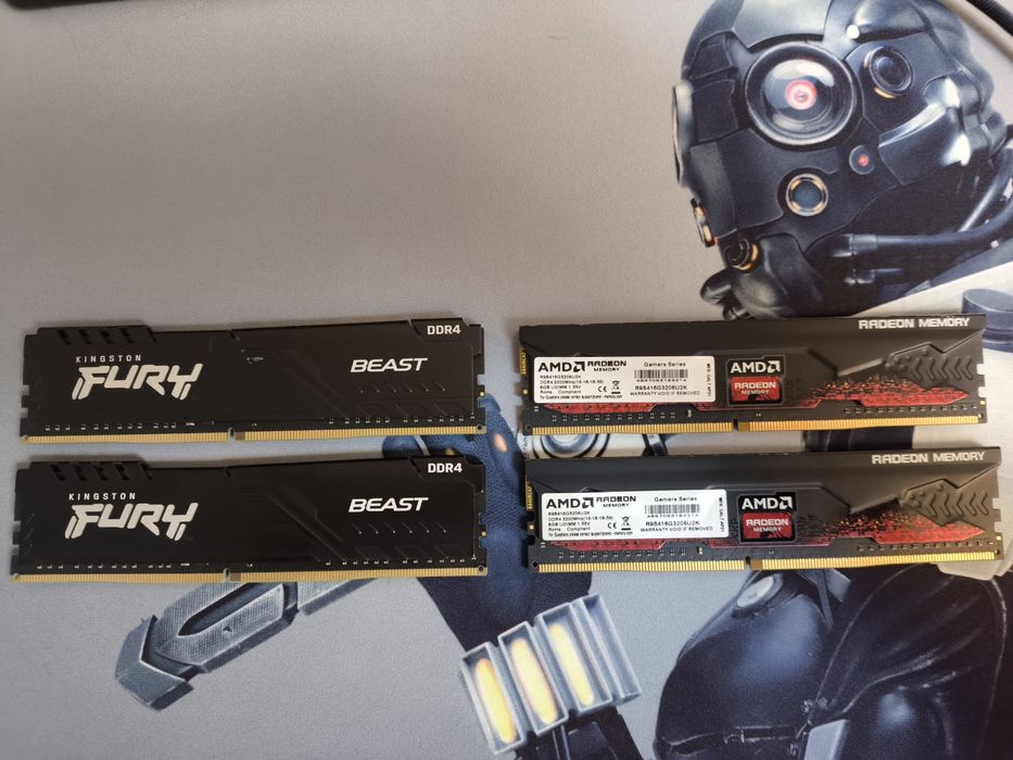 Продам оперативную память 32gb 4по8 DDR4 3200 XMP.