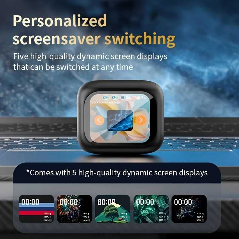 Безжични слушалки с тъч дисплей Bluetooth 5.4 ANC ENC