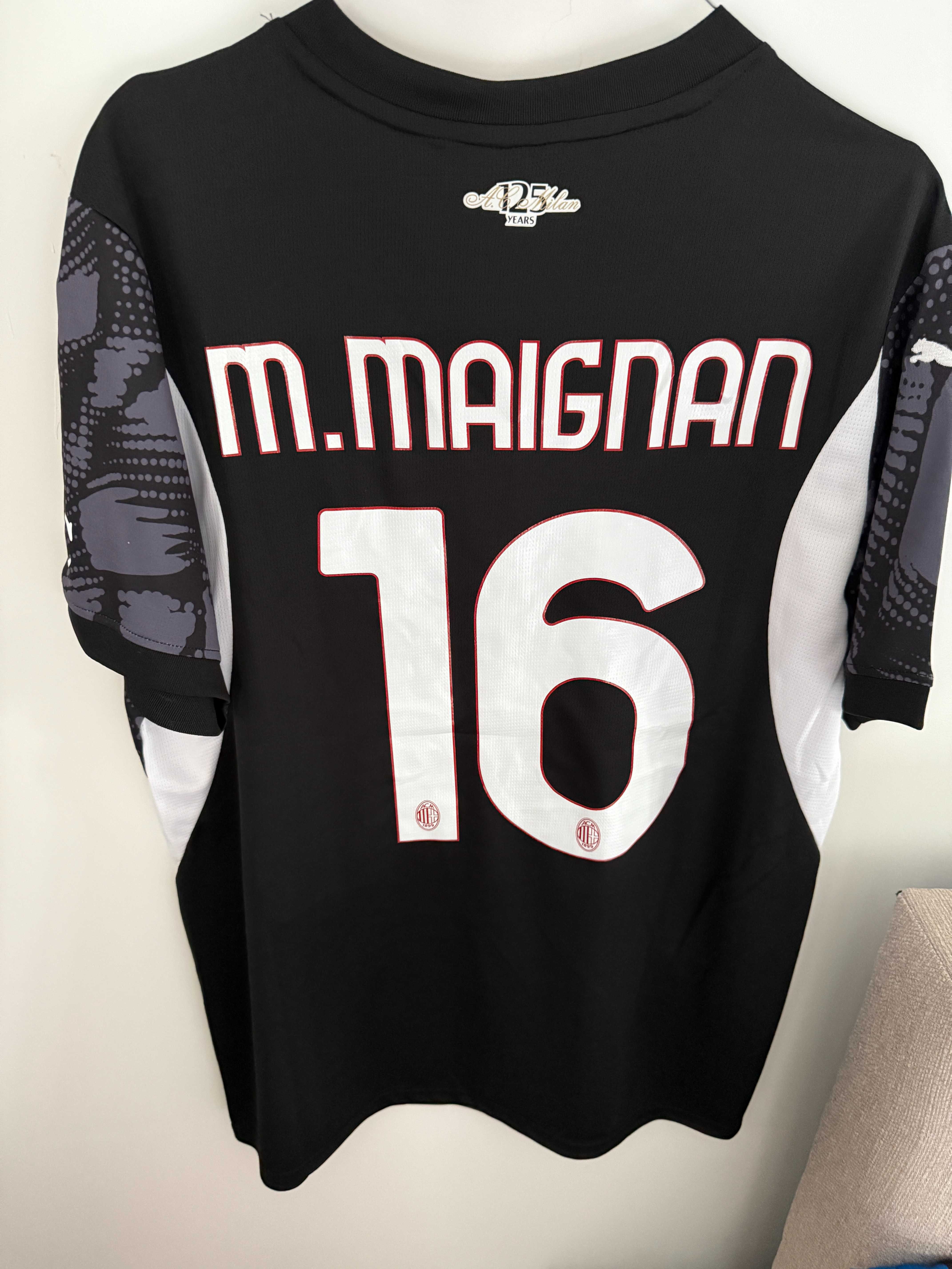 Tricou Maignian AC Milan portar serie A negru fotbal