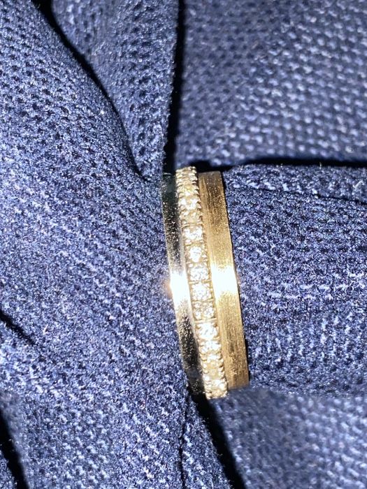 Златен пръстен с цял ред ЕСТЕСТВЕНИ ДИАМАНТИ