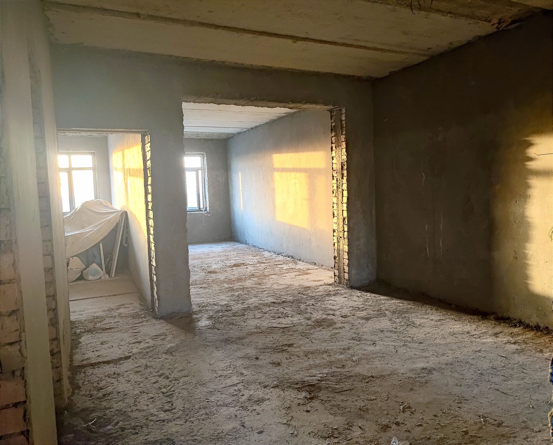 3-комн. квартира. Новостройка. Коробка. Аэропорт, автовокзал