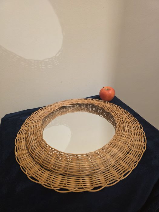 Oglindă ramă ratan