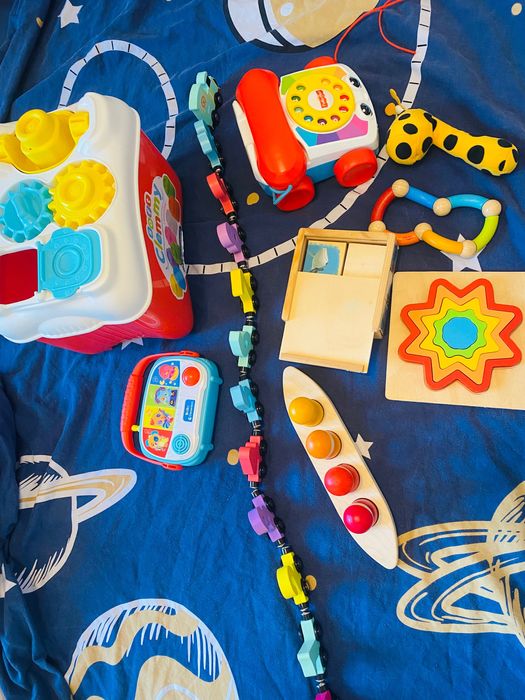 Lot jucarii lemn și Fisher Price