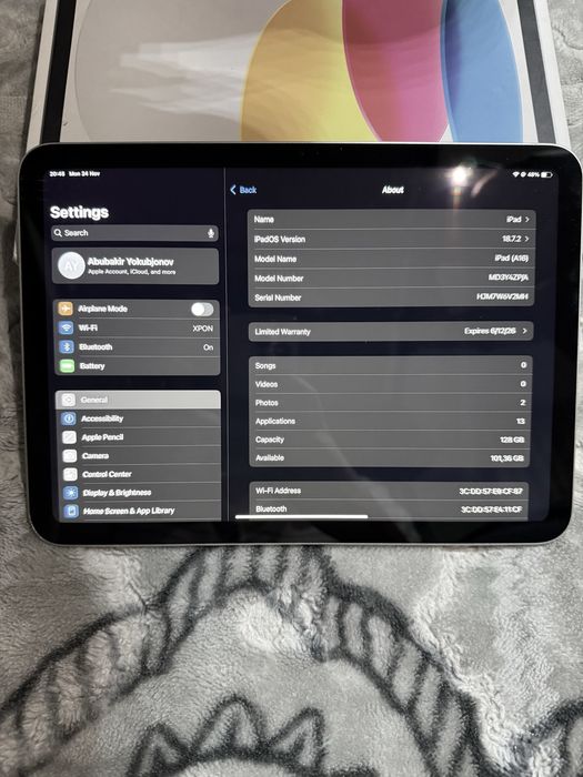 Ipad 11 (a16) 128 gb