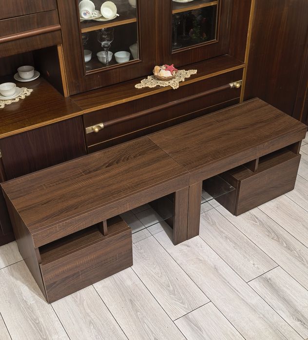 LED Tv шкаф дъб венге