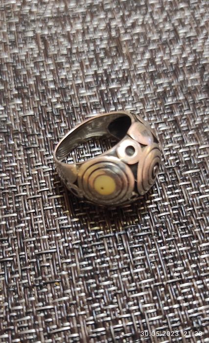 Масивен дамски сребърен пръстен, проба 925, 8 гр, ръчна изработка