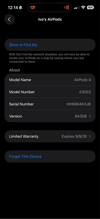 Airpods 4 с гаранция 1 година