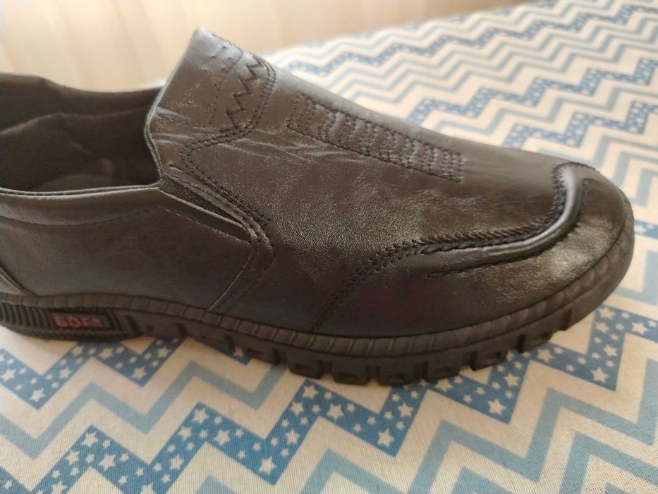 Обувки естествена кожа с дишаща подметка