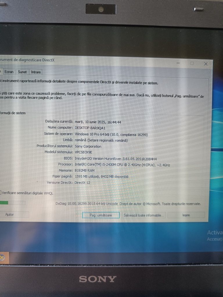 Laptop   Sony i5
