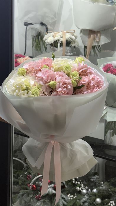 Букет,цветы, букет из гортензий