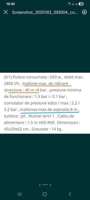 Hidrofor Gardena 3000/4 eco si 4000/5 eco 24l