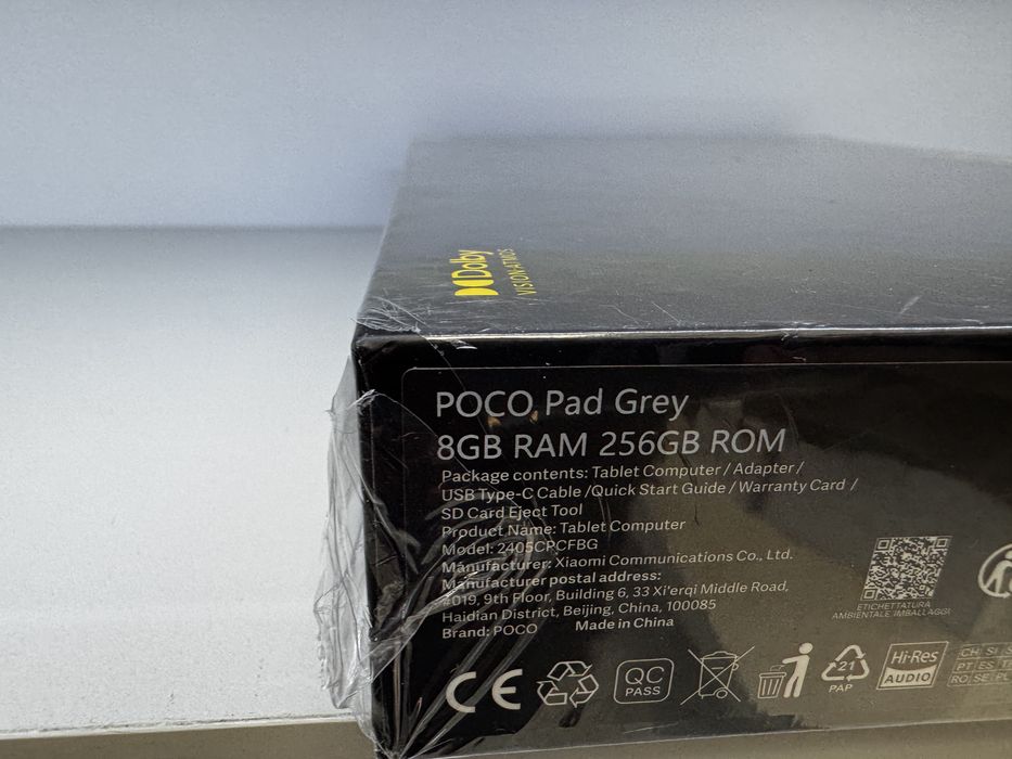 Xiaomi Poco Pad, Grey, 256/8GB, 12.1”, 120Hz, Nou, Sigilat