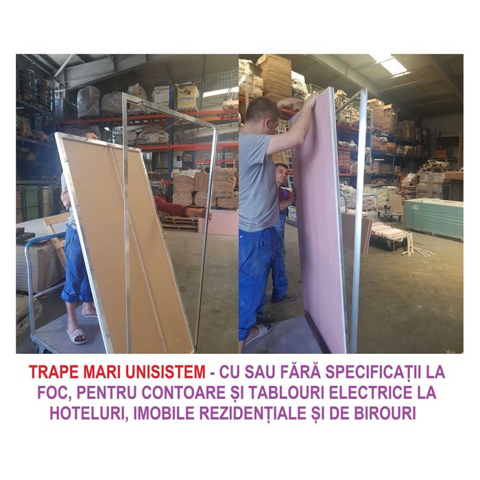 Producem trape de vizitare EI45 (EI30) pt pereti si ghene instalatii