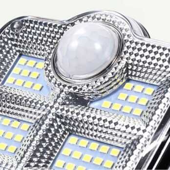 Lampa solară LED cu detectie mișcare și senzori de amurg + telecomanda