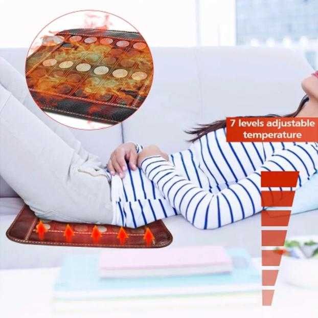 Постелка Легло Масажор Турмалин Нефритена Подложка Нагревателен Масаж