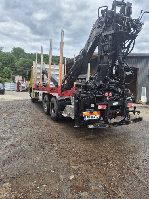 Volvo fh500 transport forestier lemn bustean macara