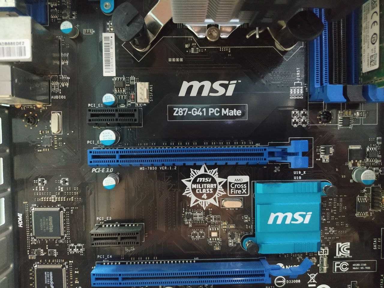 Игровой кейс - MSI Z87, Core i5 4460, DDR3 8Gb, Saphire RX580 8Gb