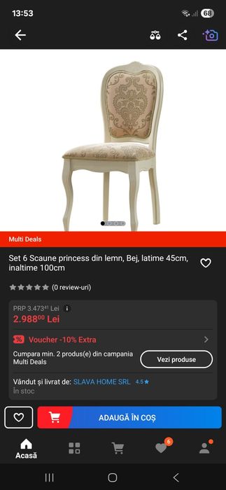 Scaune din Lemn Ivori