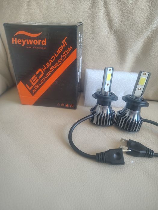 Set becuri led H7 noi cu ventilator