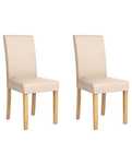 Set 4 scaune dining din piele ecologică, Beliani