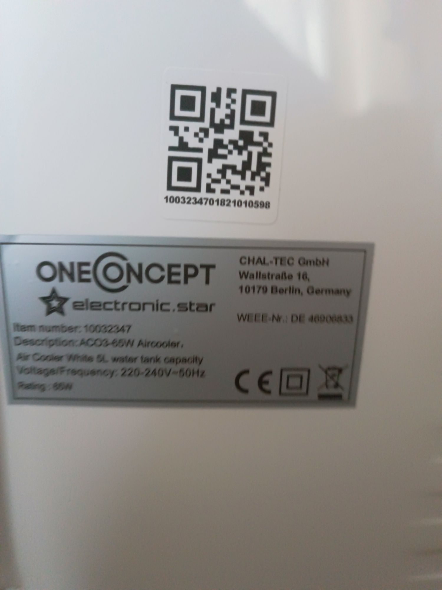 Въздушен охладител,овлажнител и йонизатор ONECONCEPT 3х1