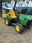 Tractoras Electric Cu Remorca John Deere Copii