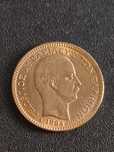 20 драхми 1884 год, Гърция, злато,6.45 гр,900/1000 (21.6 к)