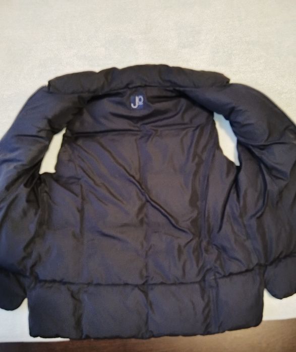 Vesta cu puf bleumarin