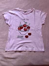 Детска розова тениска с две лица- ZARA
