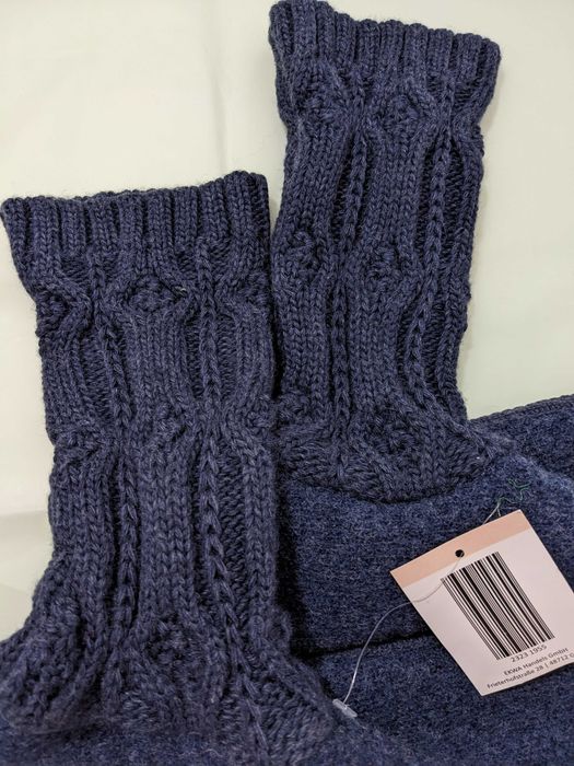 Papucii de casă tip șosetă din lână, certificați Oeko-Tex, noi