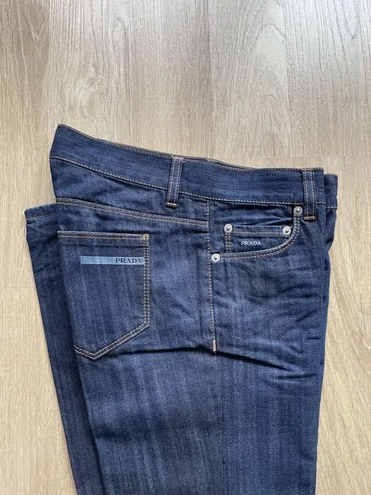 Blugi dama PRADA, originali, conici, regular fit 34 (XS)