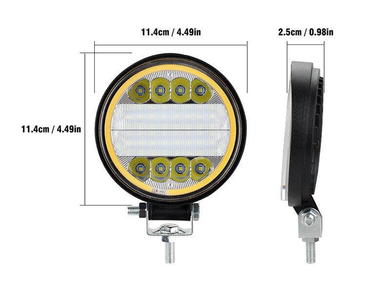 Proiector led auto moto 72W FLOOD+SPOT cu Angel EYES XTC Lights