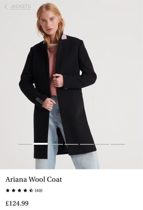 Superdry Ariana wool coat / Зимно палто
