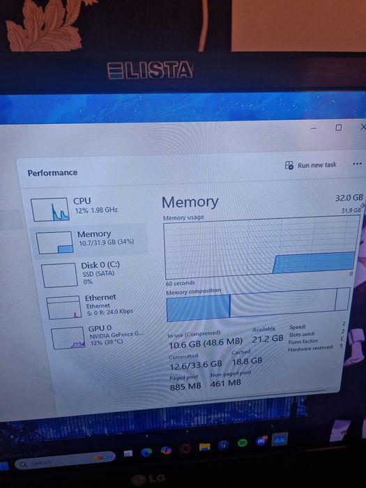 Vand pc gaming i5 9400f 32gb ram