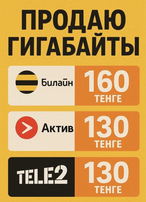 Гигабайты продаю