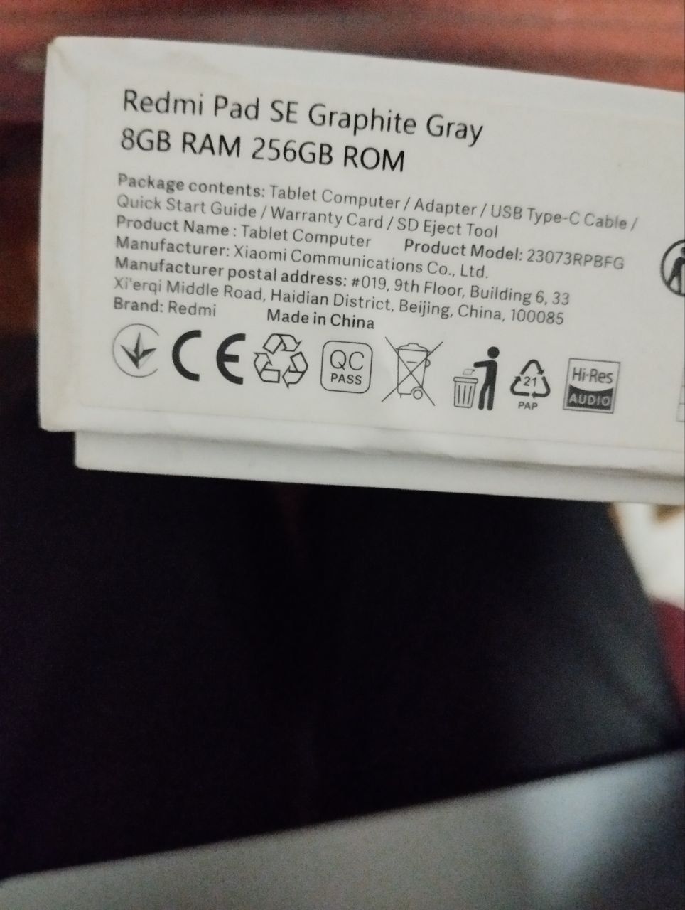 Pad Redmi256 g Remi 12 128 gYangi xoli