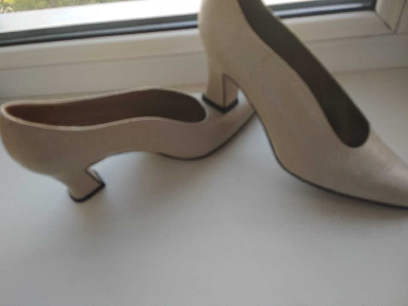 Кожаные туфли, страусинная кожа, Италия,Enrico Logan. 37 размер