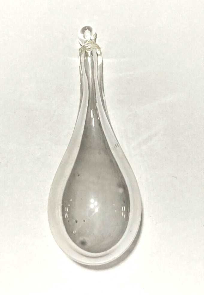 Picătură din sticlă de Murano TRANSPARENTĂ, HAND MADE