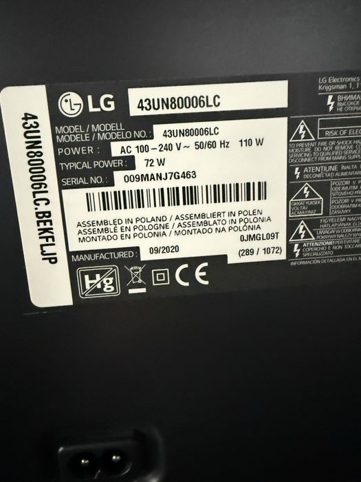 Телевизор LG 43UN80006LC 4K