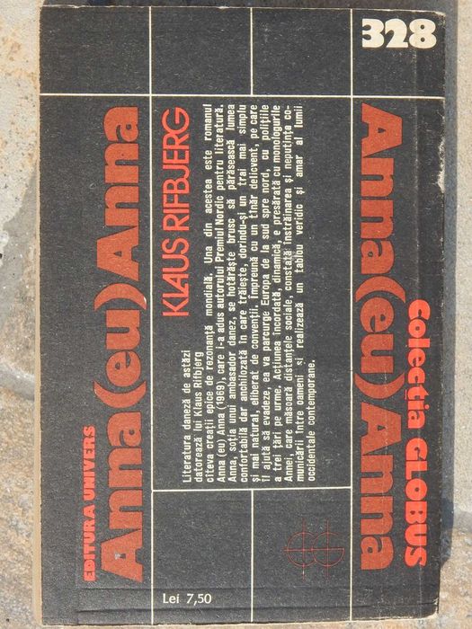 Anna (eu) Anna Klaus Rifbjerg editura Univers colectia Globus 1979