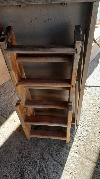 Scara pentru pod sau mansarda din lemn+pal retractabila 80x110x280