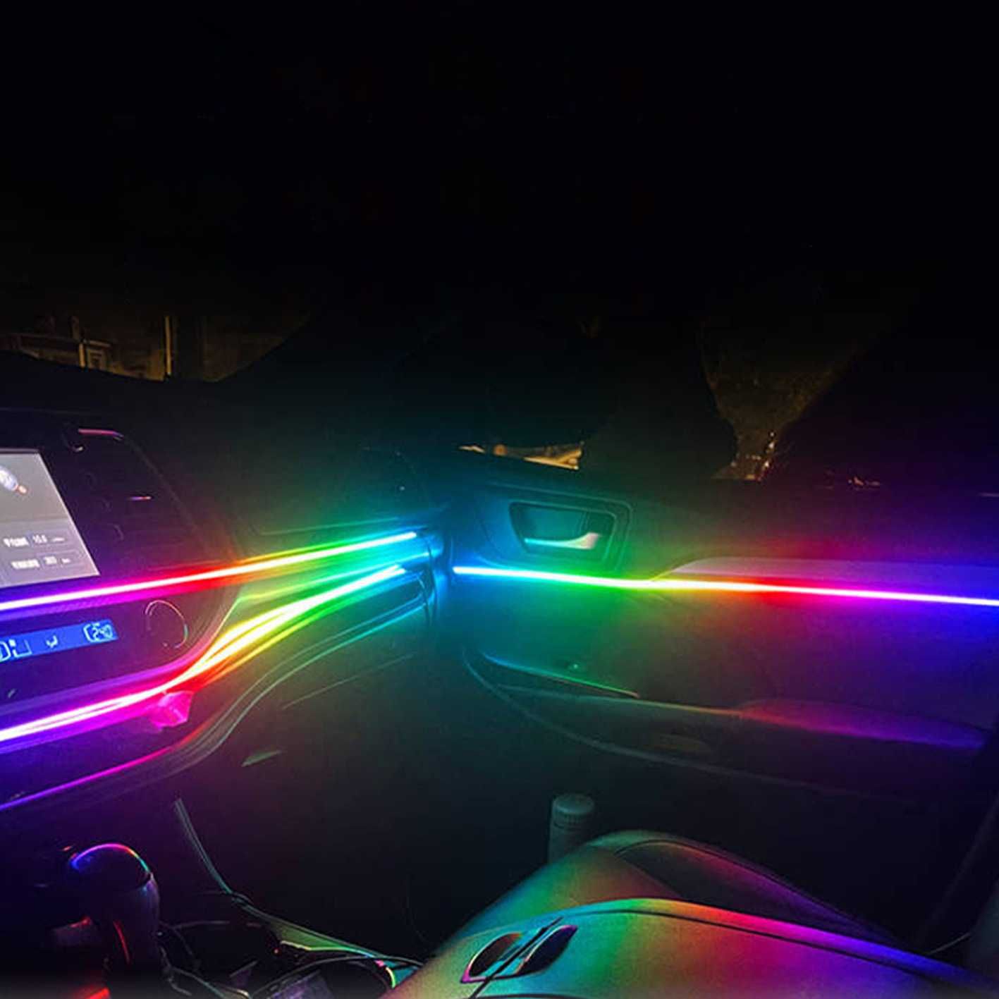 Kit Lumini Ambientale Symphony auto Xentech Light App control , RGB