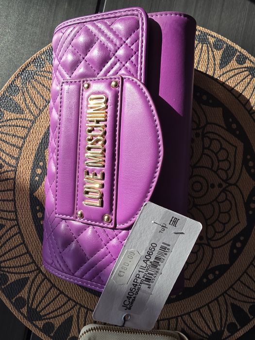 Geanta si portofel moschino piele